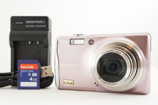 FUJIFILM FINEPIX F80 EXR Pink With 4GB SDHC Card Digital Camera from Japan #1949