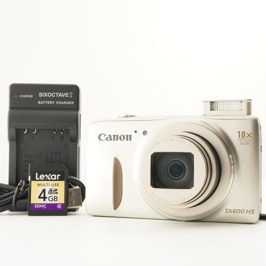 Canon PowerShot SX600 HS Gold With 4GB SDHC Card Digital Camera from Japan #6950