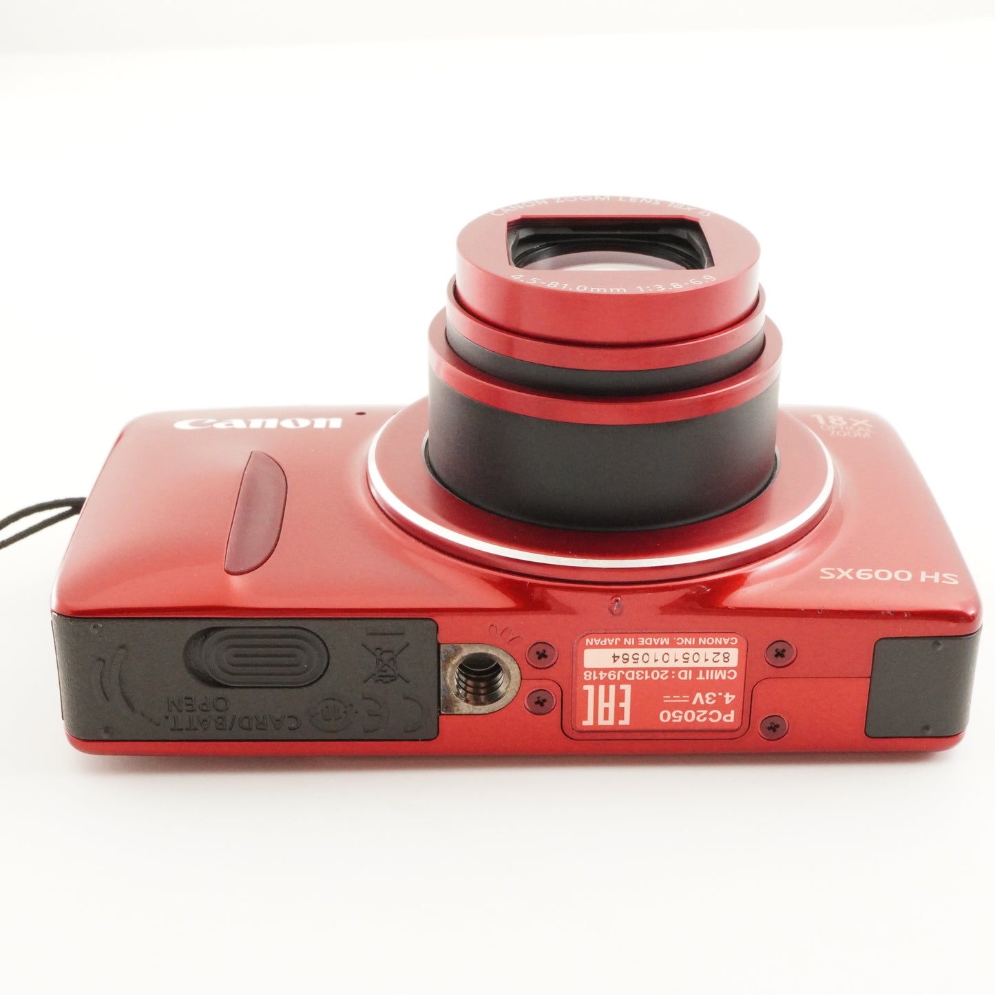 Canon PowerShot SX600 HS Red With 4GB SDHC Card Digital Camera from Japan #6952