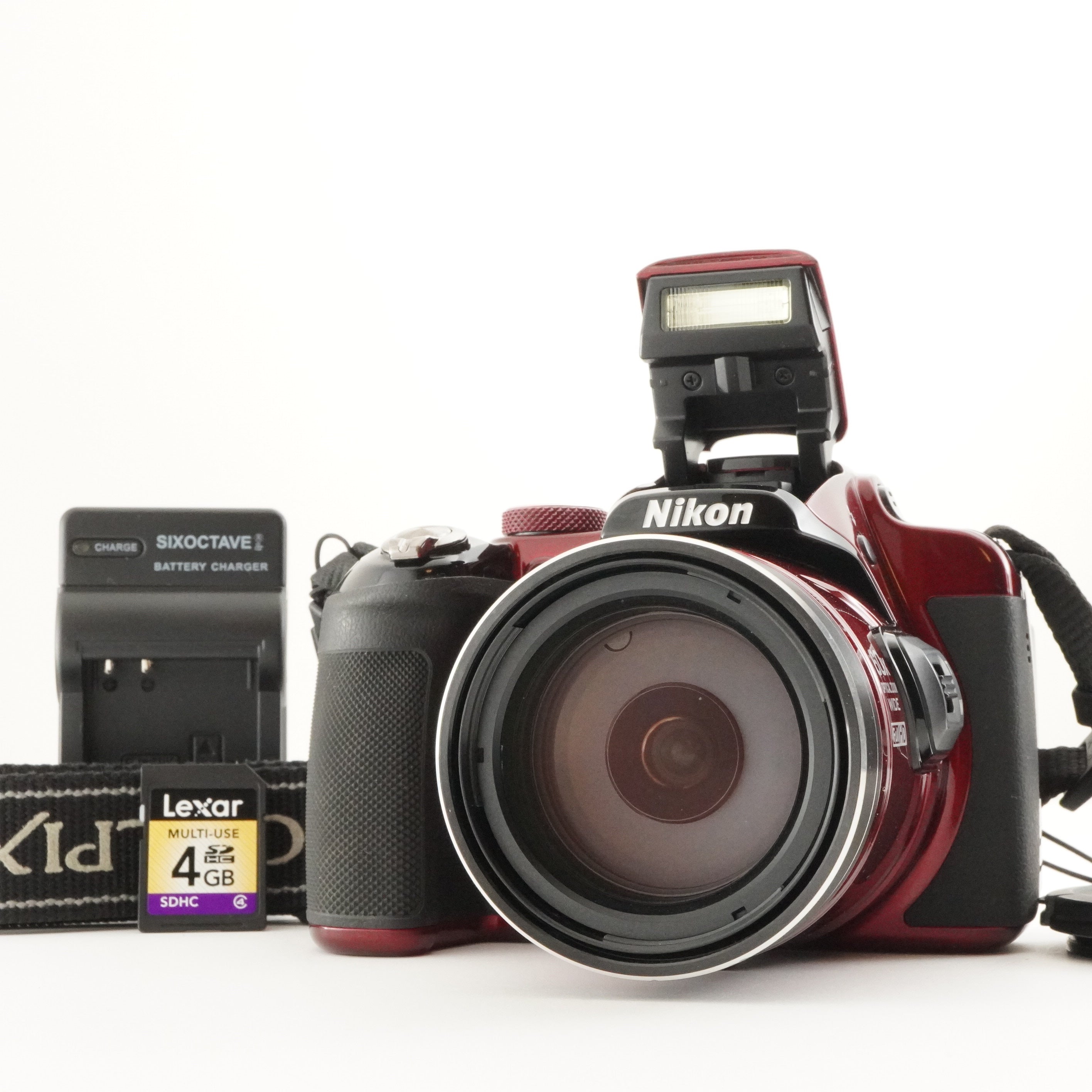 Digital Camera P600 Camera Nikon COOLPIX P600 Red With 4GB SDHC