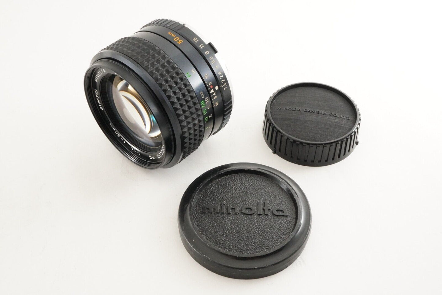 MINOLTA MC ROKKOR-PG 50mm F1.4 MF Standard Lens Photo tested! From Japan #4980