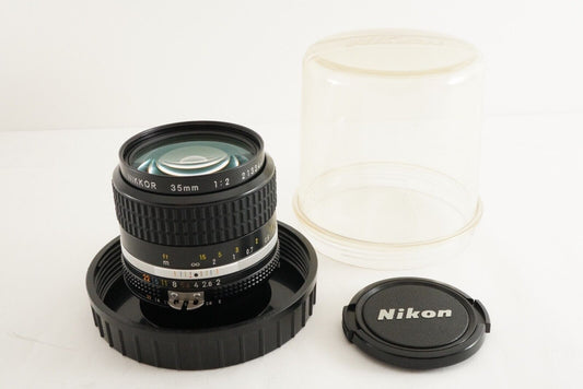 NIKON Ai-s NIKKOR 35mm F2 In Case MF Wide Angle Lens from Japan #7879