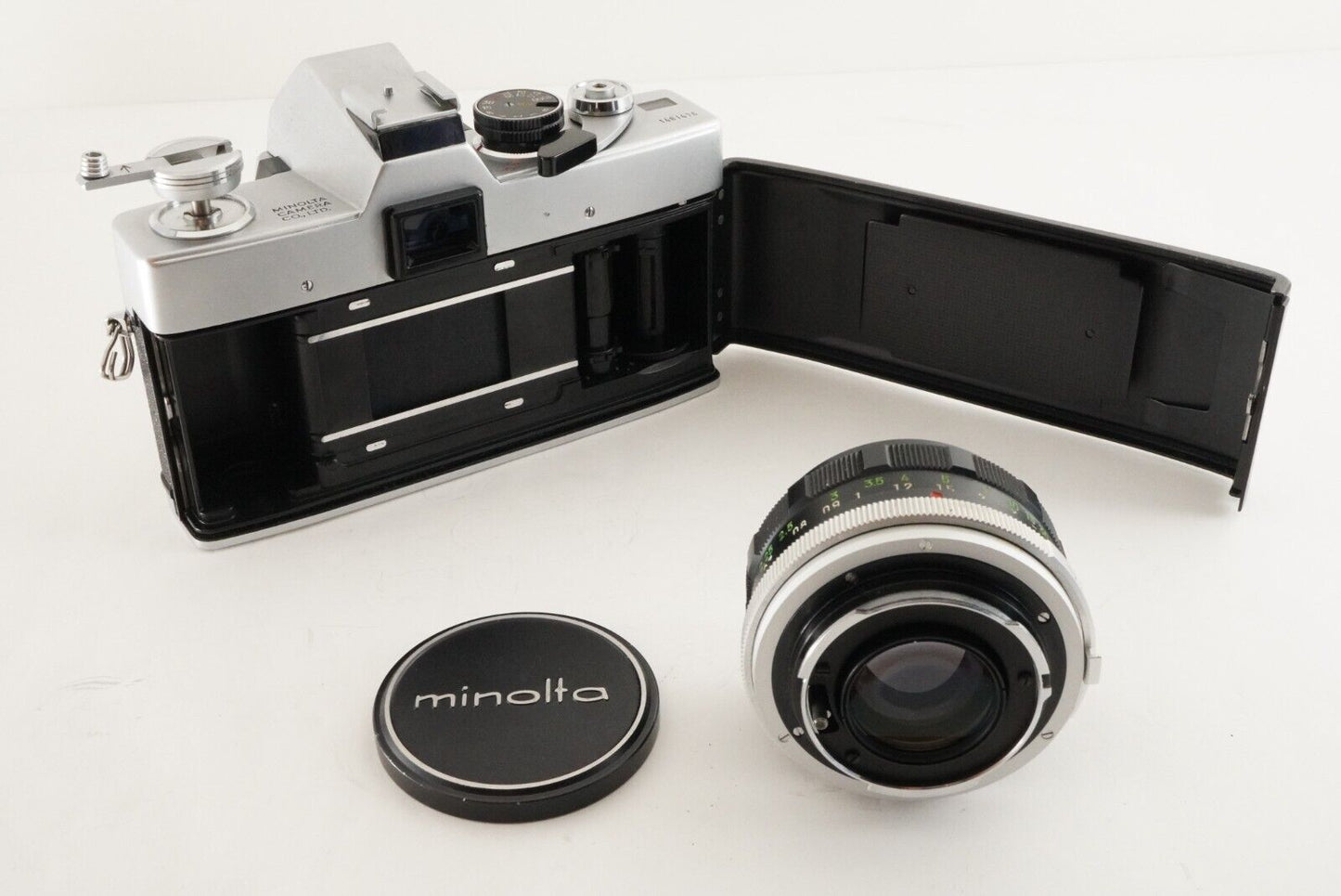 MINOLTA SR T101 + MC ROKKOR-PF 50mm F1.7 SLR 35mm Film Camera from Japan #7925