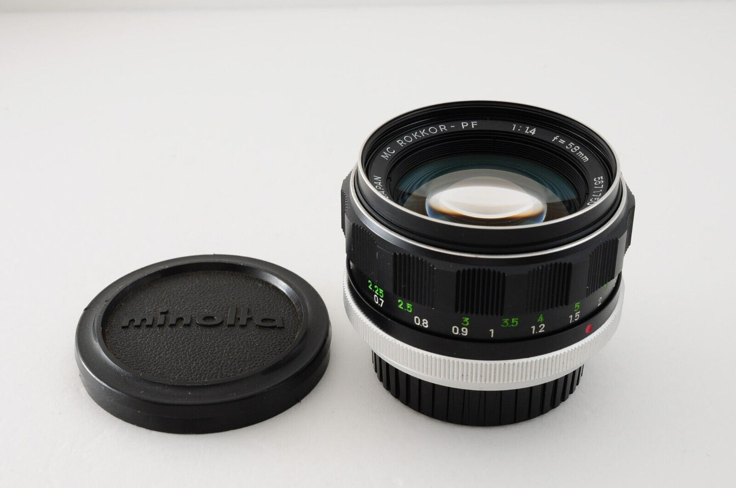 MINOLTA MC ROKKOR-PF 58mm F1.4 MF Prime Lens Photo tested from Japan #5780