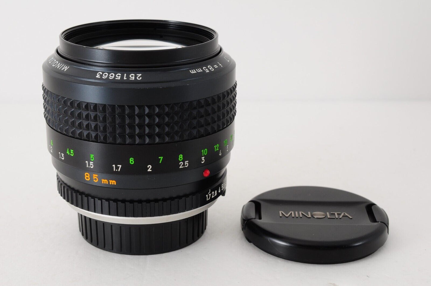 MINOLTA MC ROKKOR 85mm F1.7 MF Portrait Lens Photo tested! From Japan #6580