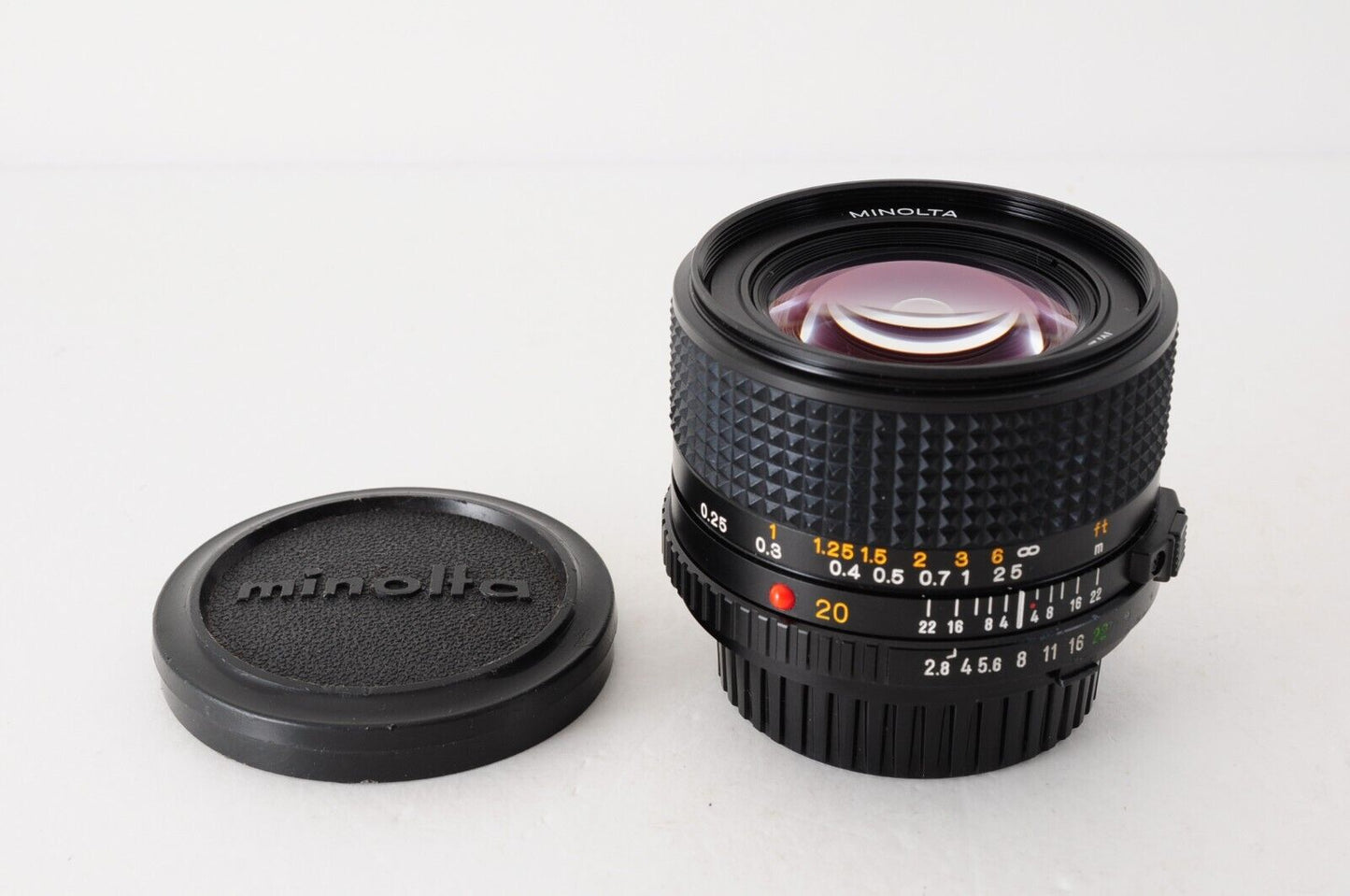 MINOLTA MD 20mm F2.8 MF Wide Angle Lens Photo tested! from Japan #6237