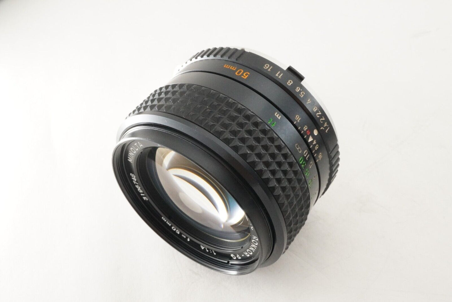 MINOLTA MC ROKKOR-PG 50mm F1.4 MF Standard Lens Photo tested! From Japan #4980