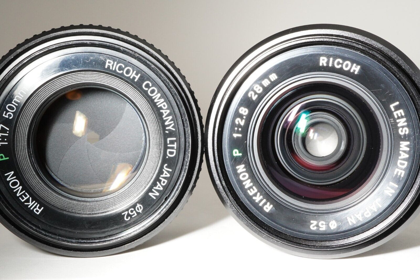 New Light Seals RICOH XR500 AUTO + RIKENON P 50mm F1.7 +28mm F2.8 from Japan #7888