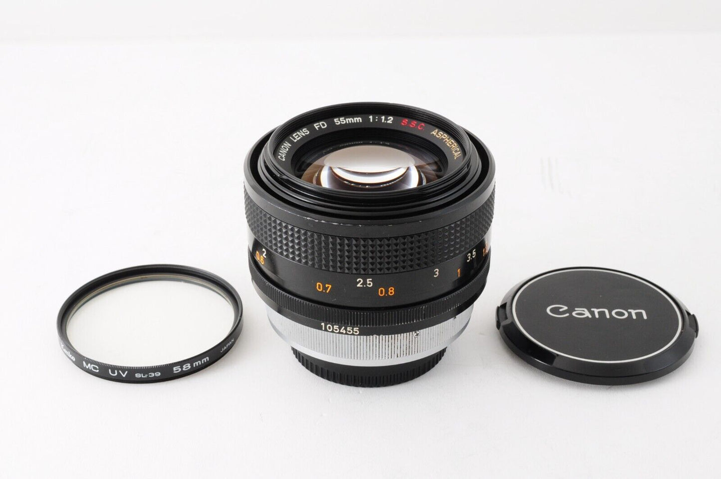 CANON FD 55mm F1.2 S.S.C. ASPHERICAL MF Lens Photo tested! from Japan #7103