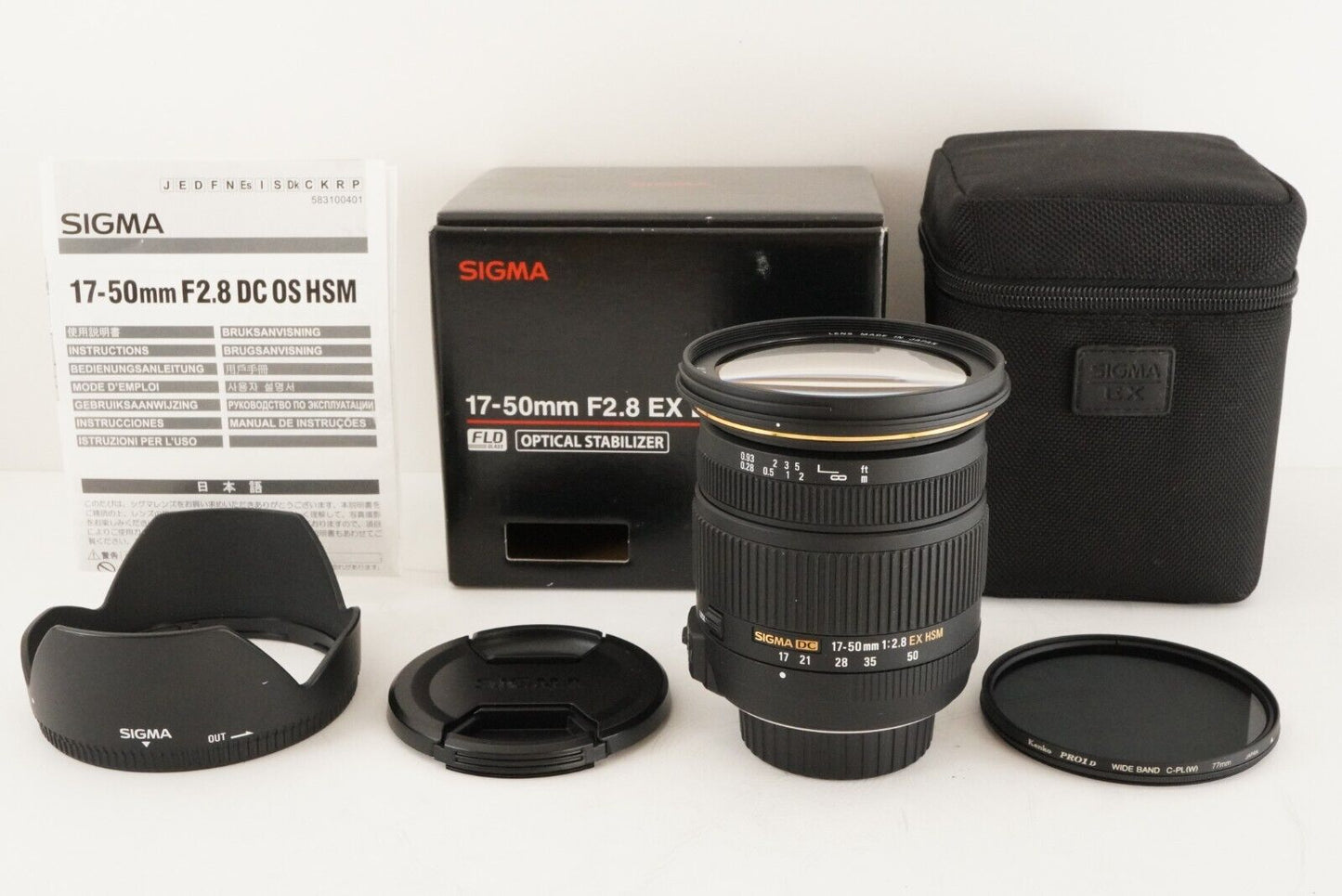 SIGMA 17-50mm F2.8 EX DC OS HSM For NIKON In Box AF ZOOM Lens from Japan #7393