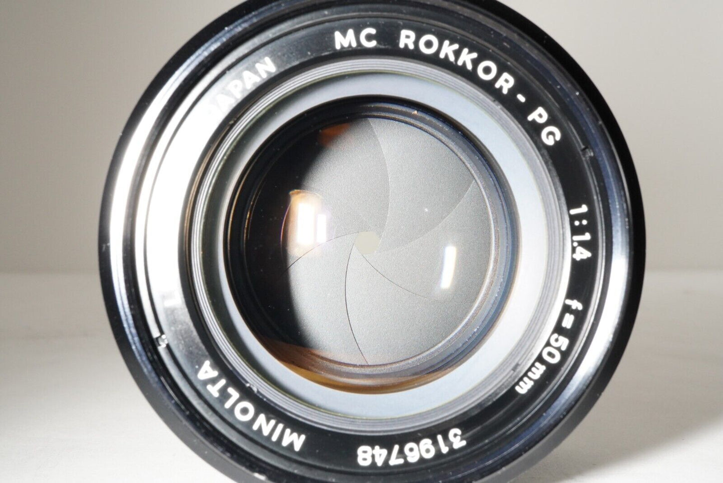 MINOLTA MC ROKKOR-PG 50mm F1.4 MF Standard Lens Photo tested! From Japan #4980