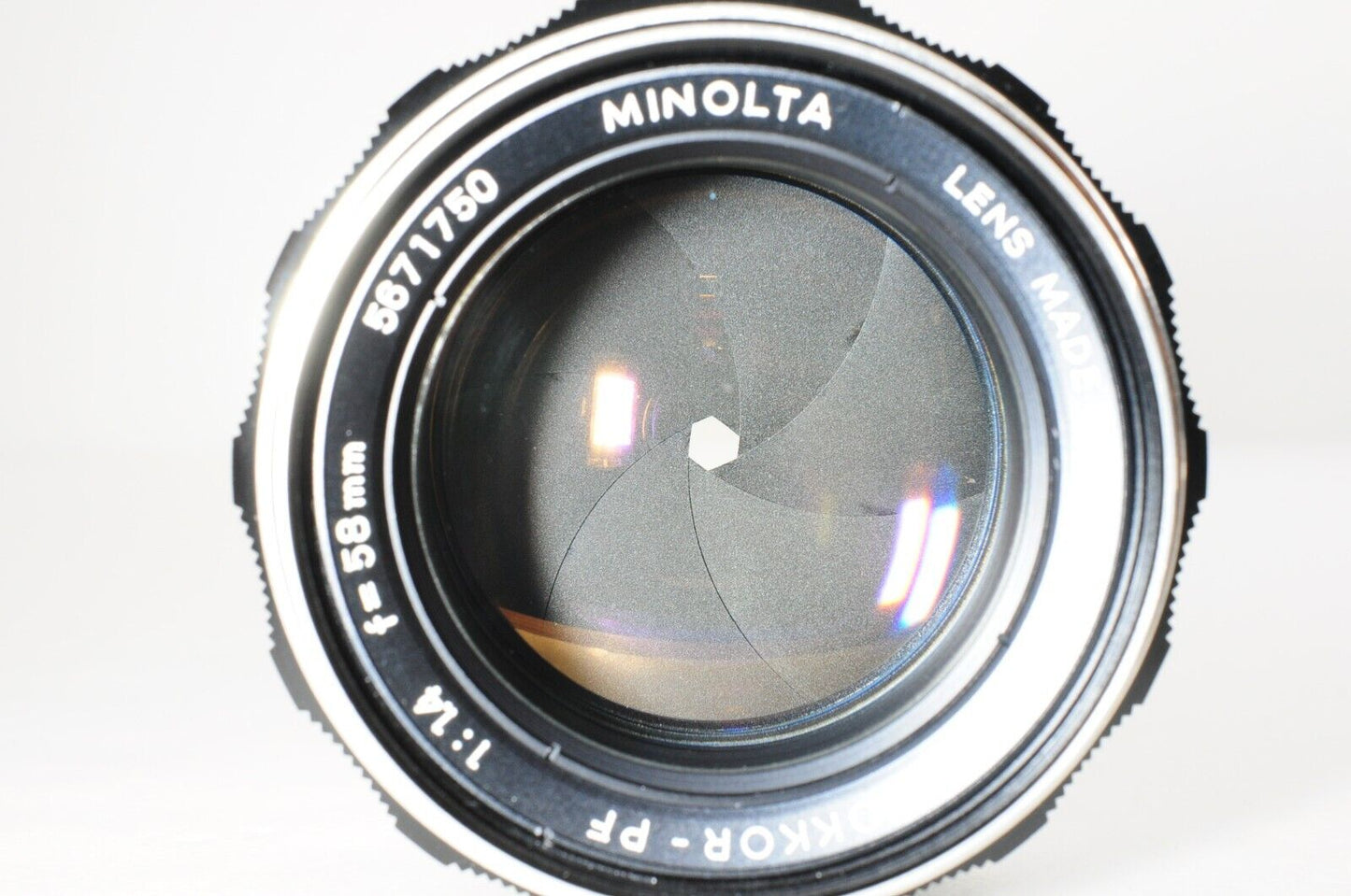 MINOLTA MC ROKKOR-PF 58mm F1.4 MF Prime Lens Photo tested from Japan #5780