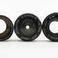 MINOLTA MC ROKKOR-PF 50mm F1.7 + W.ROKKOR-SG 28mm + 135mm F2.8 from Japan #5563
